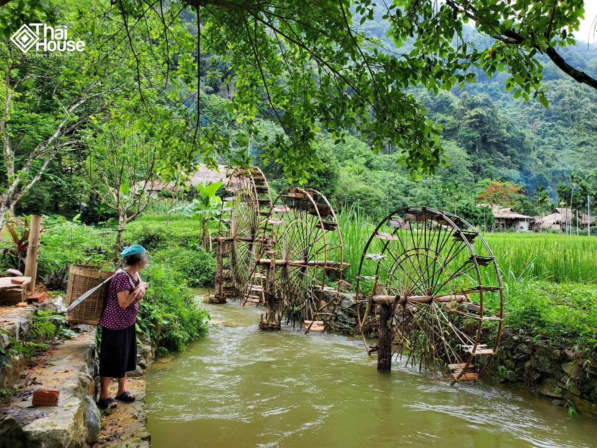 Huong Ba Thuoc Thai House Pu Luong - Century Old Stilt House With Terrace Views מראה חיצוני תמונה