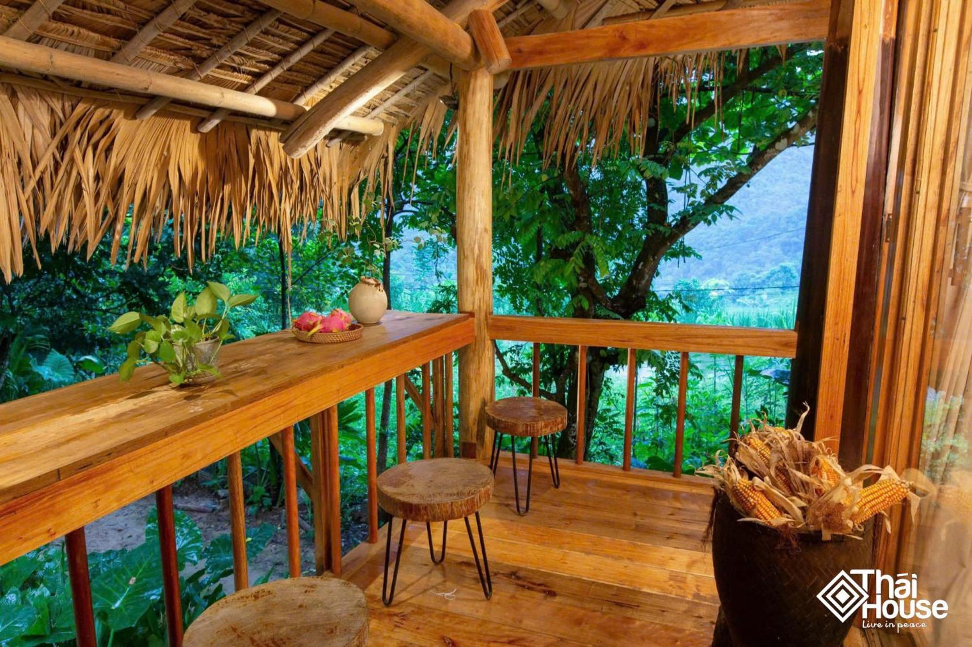 Huong Ba Thuoc Thai House Pu Luong - Century Old Stilt House With Terrace Views מראה חיצוני תמונה