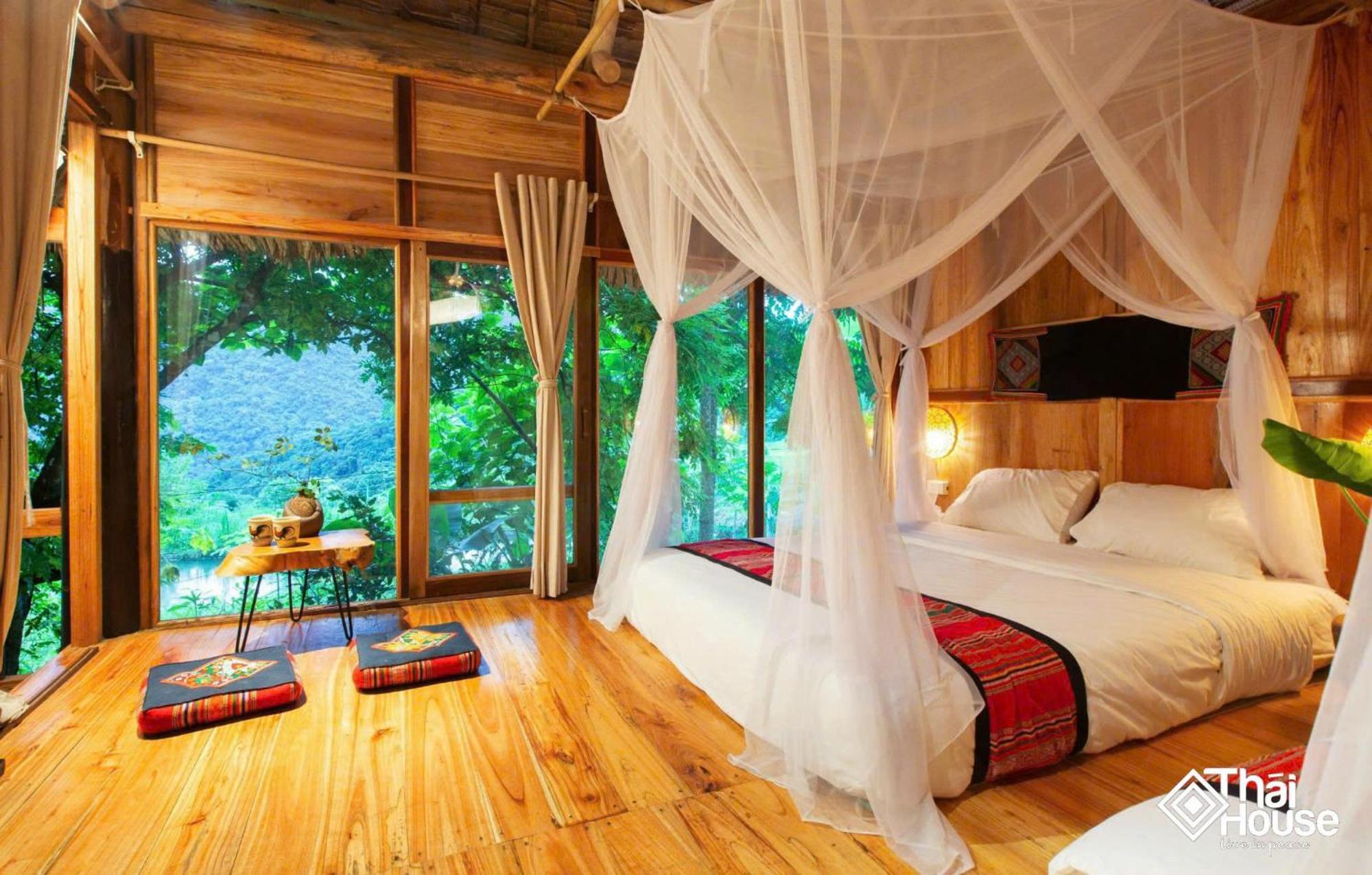 Huong Ba Thuoc Thai House Pu Luong - Century Old Stilt House With Terrace Views מראה חיצוני תמונה