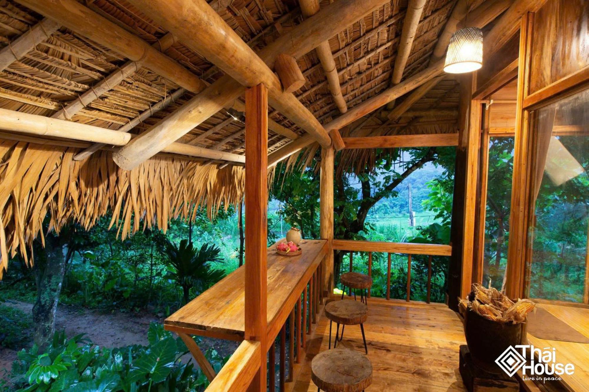 Huong Ba Thuoc Thai House Pu Luong - Century Old Stilt House With Terrace Views מראה חיצוני תמונה