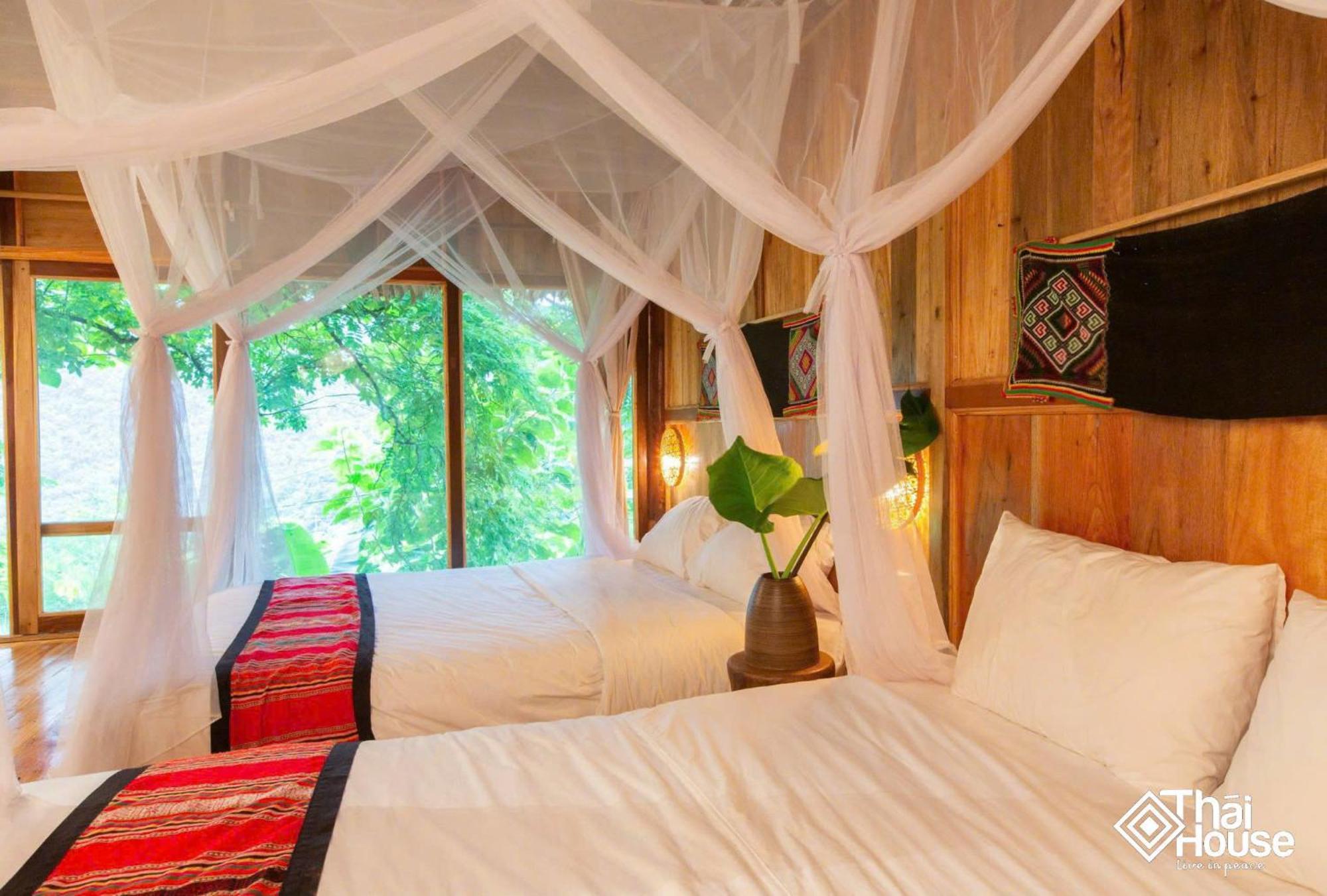Huong Ba Thuoc Thai House Pu Luong - Century Old Stilt House With Terrace Views מראה חיצוני תמונה