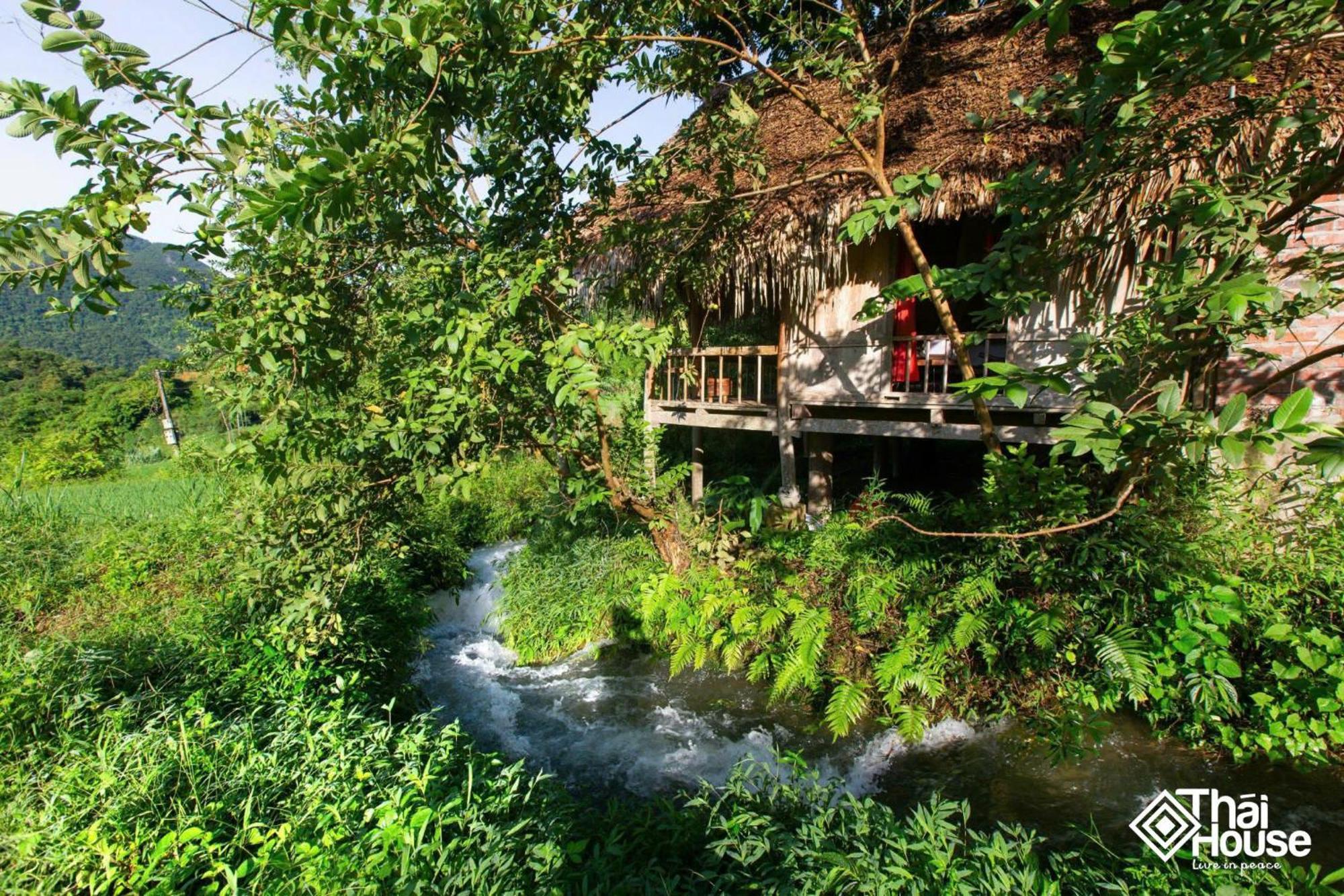 Huong Ba Thuoc Thai House Pu Luong - Century Old Stilt House With Terrace Views מראה חיצוני תמונה