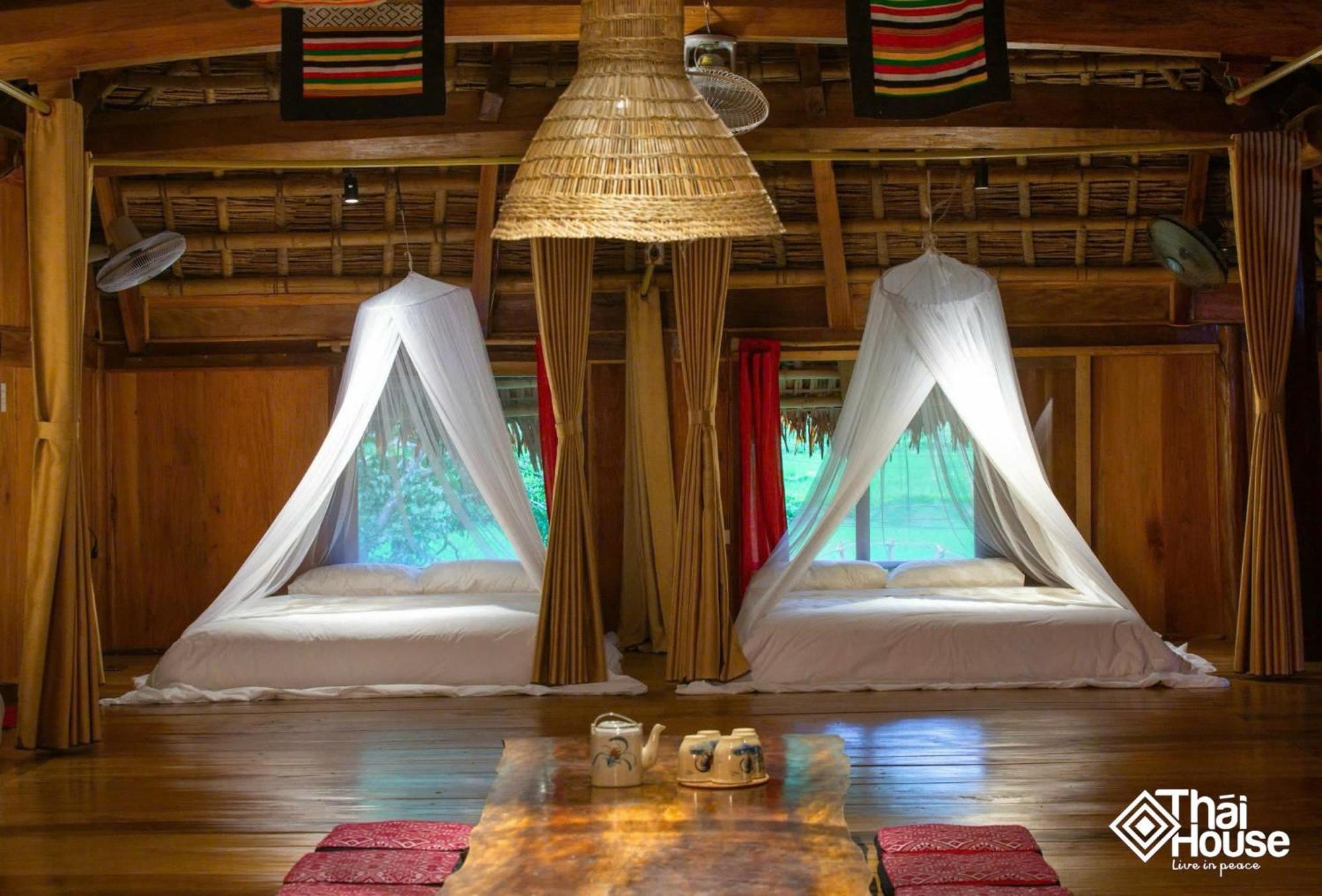 Huong Ba Thuoc Thai House Pu Luong - Century Old Stilt House With Terrace Views מראה חיצוני תמונה